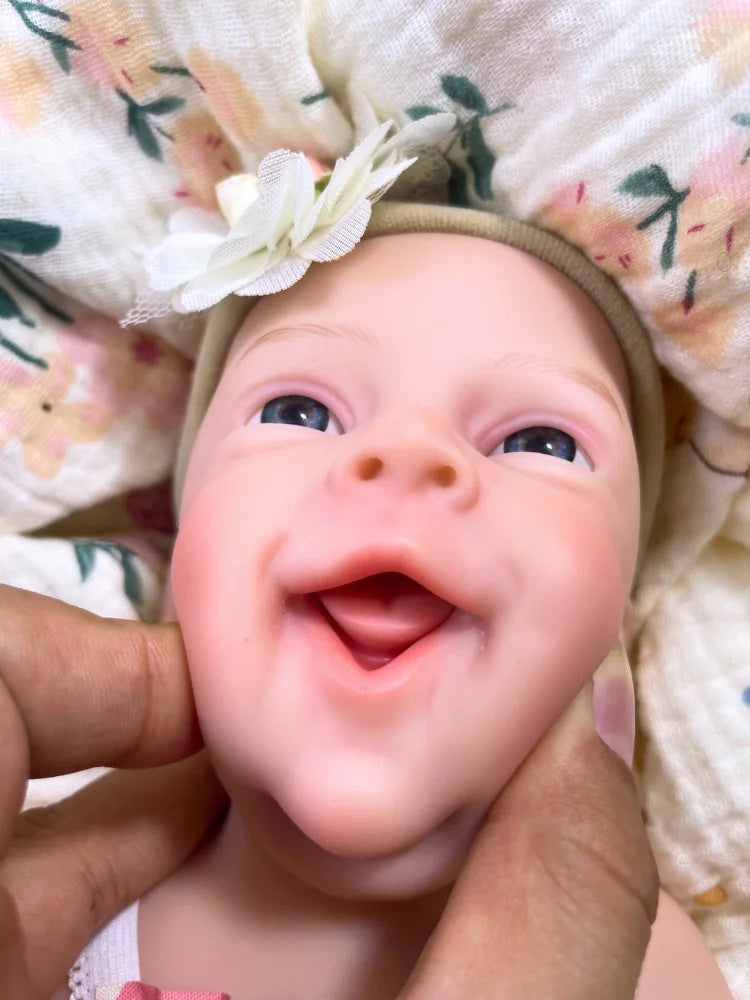 Sebastia – 13-Inch Full Silicone Reborn Baby Girl Doll with Blue Eyes