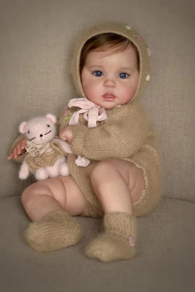 Liana – Hand-Rooted Reborn Baby Doll (19-Inch Soft Cloth Body)