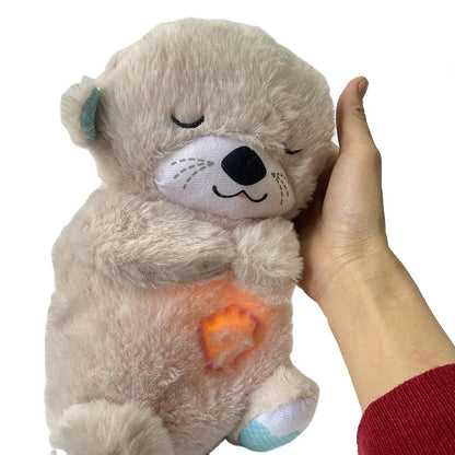 Ours et loutre en peluche apaisants respirants pour bébé
