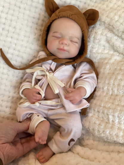Pascale Reborn Baby girl Doll 13-Inch Open Mouth super Silicone