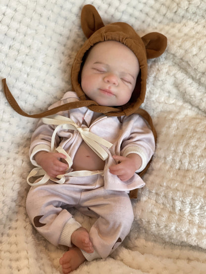 Pascale Reborn Baby girl Doll 13-Inch Open Mouth super Silicone