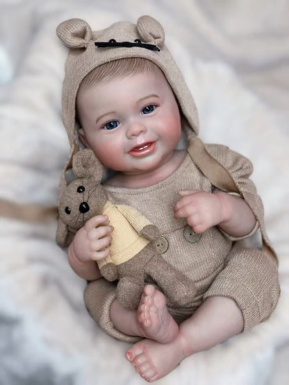 reborn baby boy smiling newborn 18 inch doll